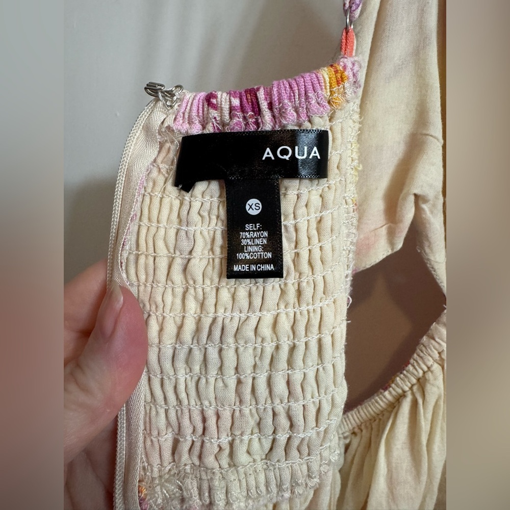 AQUA Linen Cut-Out Dress XS - Picture 11 of 16